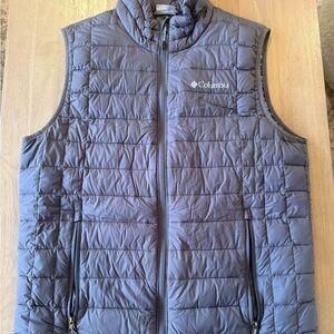 Columbia Mens Omni-Heat Puffer Vest, Gray Size Medium